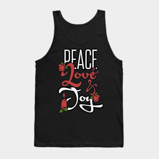 Christmas: Peace Love & Joy Tank Top